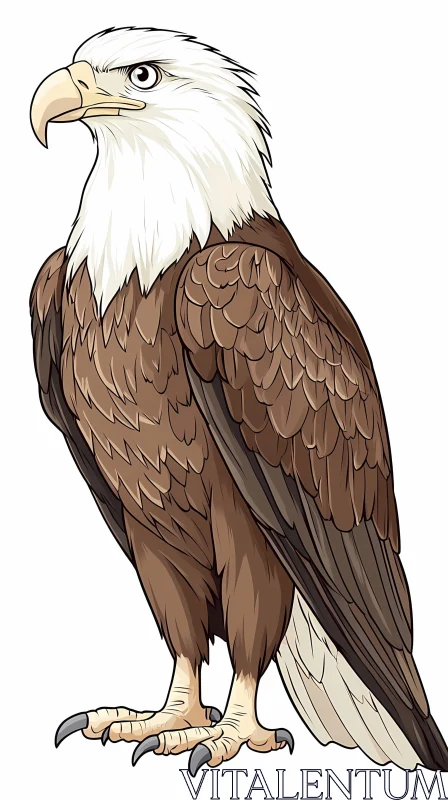 Impressive Eagle Illustration AI Image