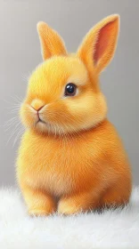 Charming Orange Bunny Close-Up