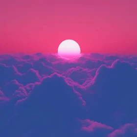 Dreamy Sunset Over Clouds