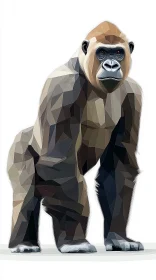 Polygonal Gorilla Illustration