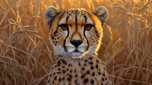 Cheetah at Sunset in the Wild