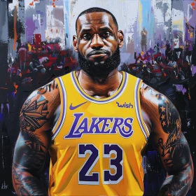 LeBron James Lakers Portrait