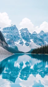 Tranquil Lake with Reflections of Majestic Mountains