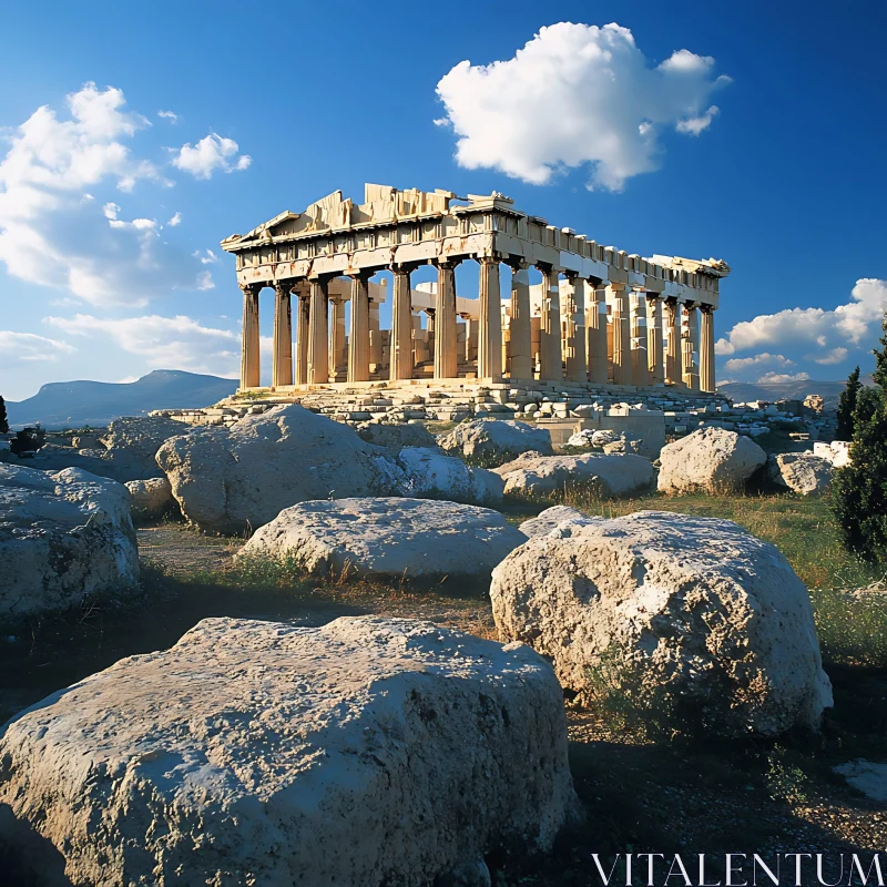 Parthenon Acropolis: A Glimpse into Ancient Greece AI Image