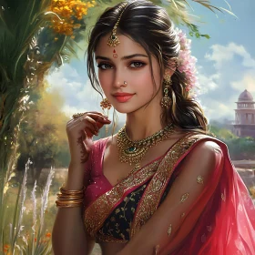 Portrait of Woman with Jewelry