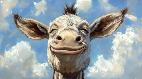 Smiling Cow Portrait