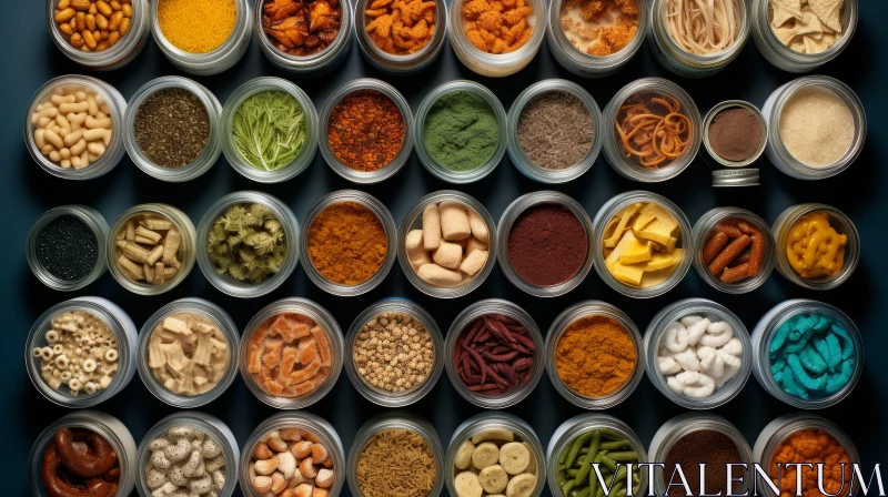 Exquisite Collection of Spices and Nuts on a Table | Tactile Surfaces AI Image