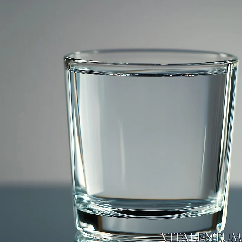 Glass of Water Close-up AI Image