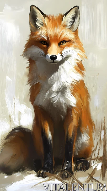 AI ART Artistic Wildlife Portrait of a Fox