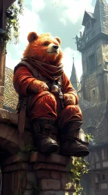 Fantasy Bear in Medieval Setting