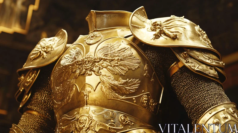 AI ART Intricate Gold Plated Body Armor