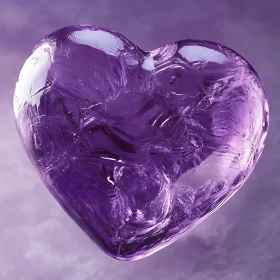 Translucent Heart on Lavender Background