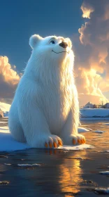 Arctic Bear in Golden Light