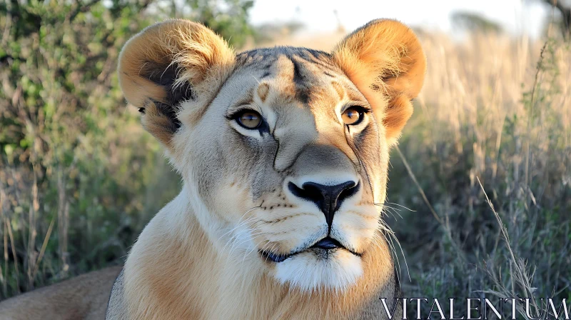 Close-Up of a Lioness AI Image