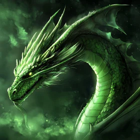 Verdant Dragon Arising from the Mists