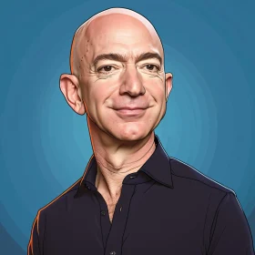 Artistic Illustration of Jeff Bezos