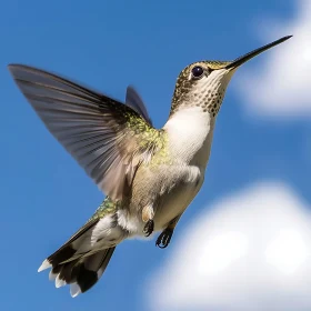 Flying Hummingbird Portrait