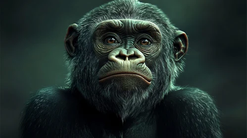 Primate Portrait Close-up