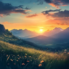 Golden Hour in the Mountains