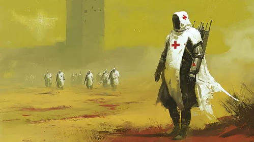 Dystopian Healers Marching Through a Desolate Land