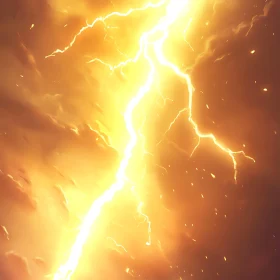 Fiery Storm with Striking Lightning
