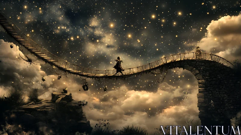 AI ART Dreamscape Bridge Walk