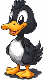 Playful Cartoon Bird Character
