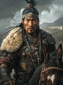 Portrait of a Horseback Warrior