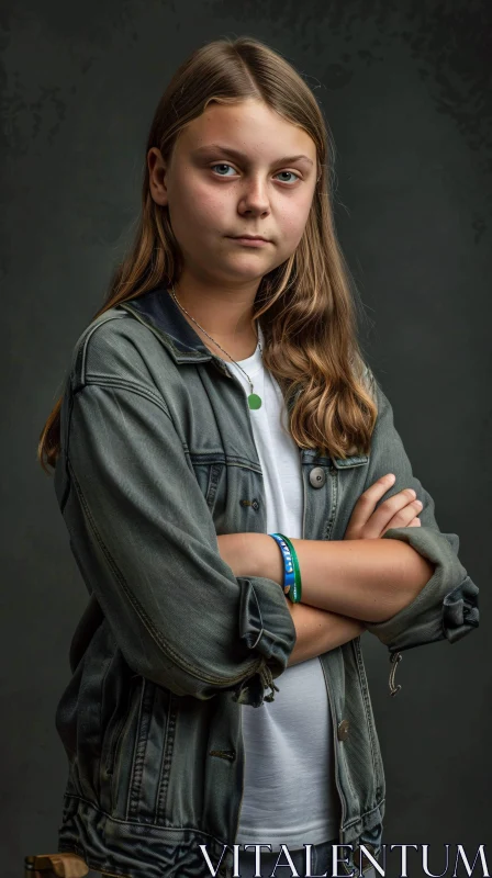 AI ART Photographic Portrait of Greta Thunberg