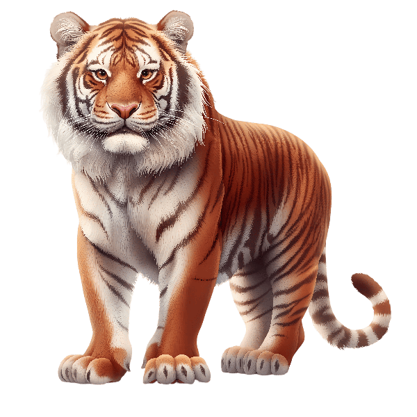 Regal Tiger Art for Apparel POD Design