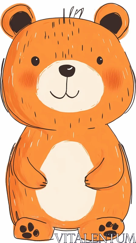 AI ART Cute Bear Cartoon Art