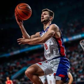 Athlete Shooting Basketball