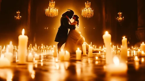 Candlelit Embrace: A Ballroom Fairytale