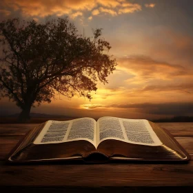 Tranquil Sunset Book Scene