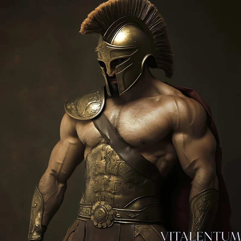 AI ART Spartan Warrior Portrait