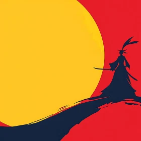 Warrior Silhouette Art