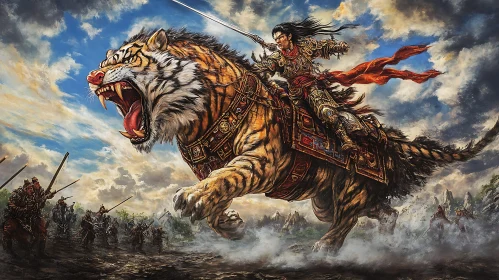 Tiger Rider Fantasy Art