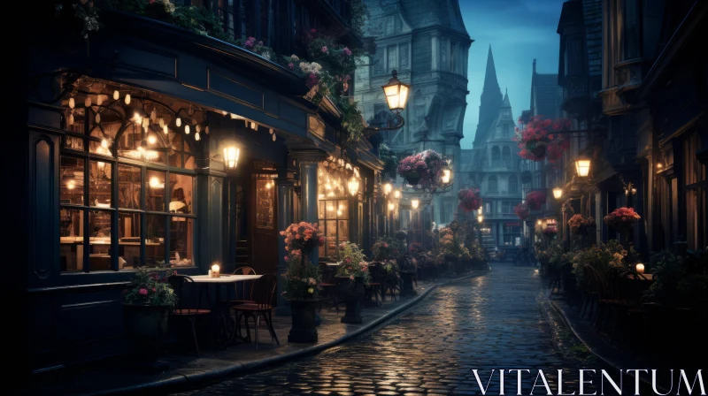Dreamy Harry Potter-Inspired Town with Victorian Era Influence AI Image