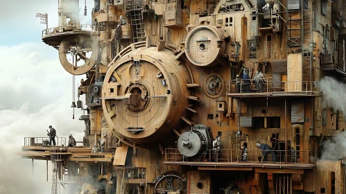 Wooden Gears Steampunk Fantasy Architecture