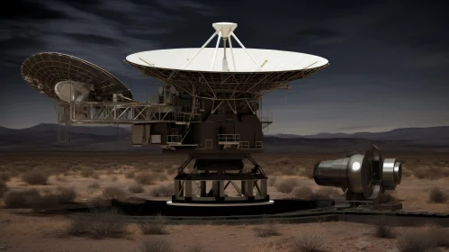 Exploring the Cosmos: A Captivating Image of a Desert Radio Transmitter