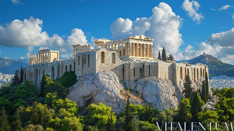 AI ART Athens Acropolis: Ancient Architecture