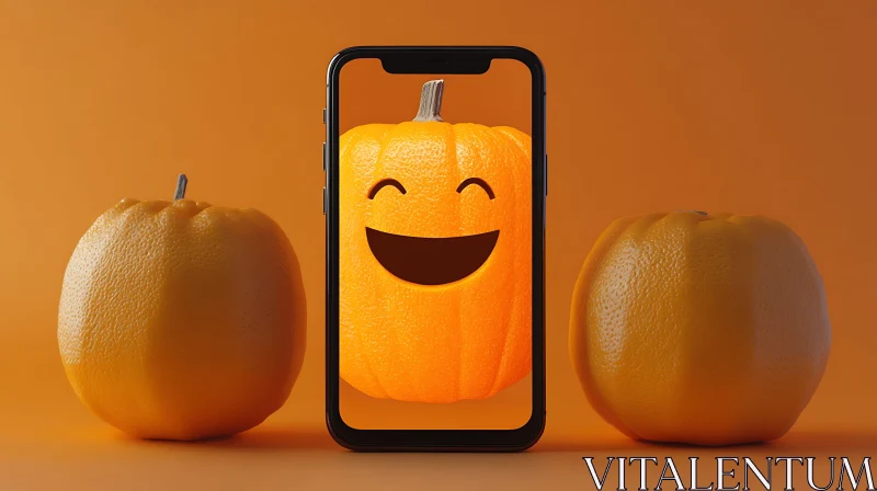 Orange and Pumpkin Still Life AI Image