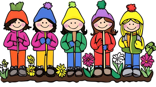 Whimsical Winter Kids Illustration