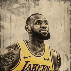 Textured Art of LeBron James