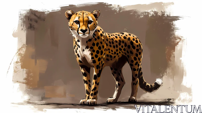 Artistic Representation of a Cheetah AI Image