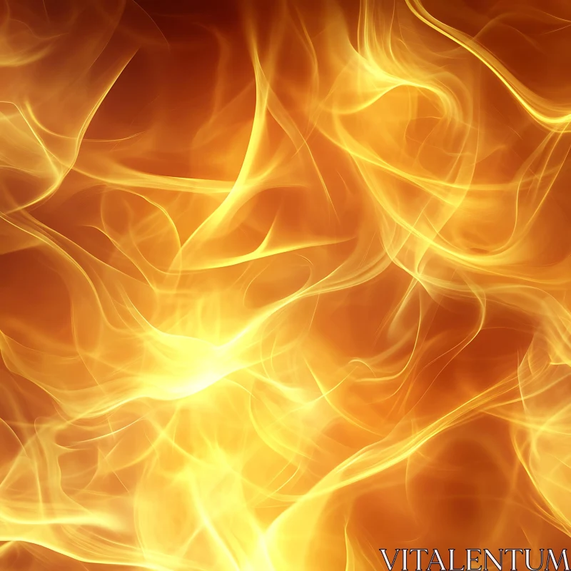 Abstract Swirling Fire AI Image