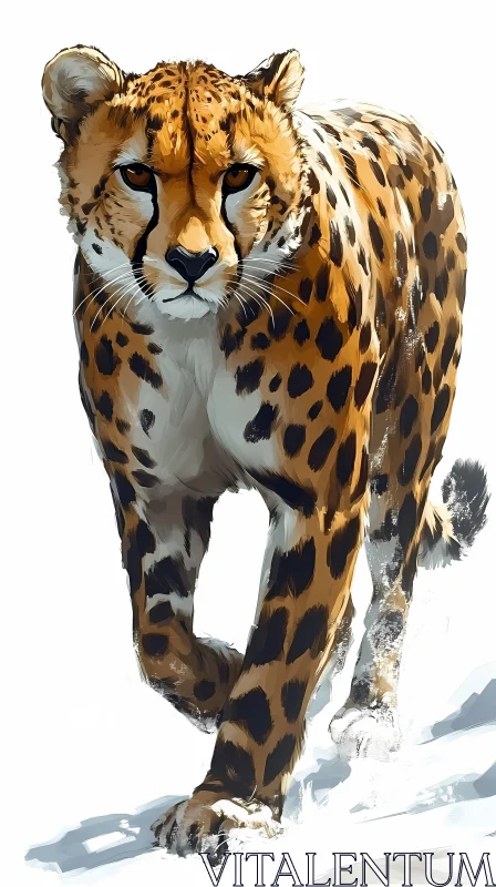 AI ART Cheetah in Motion - Art