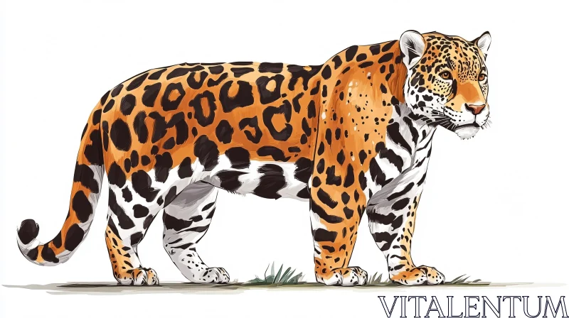 Jaguar Art Illustration AI Image