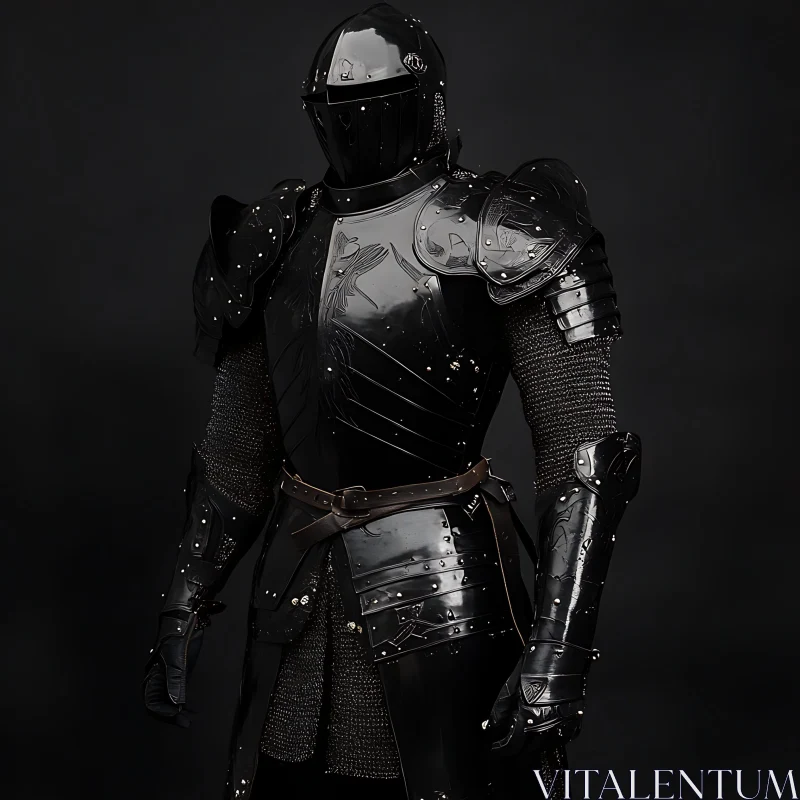 A Medieval Knight in Shining Armor AI Image