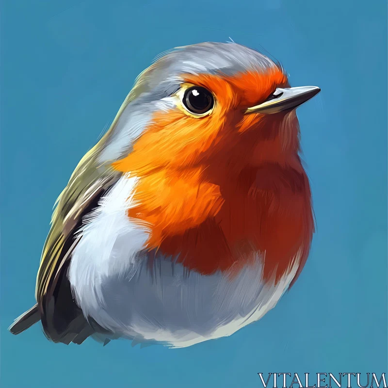 Illustration of a European Robin AI Image